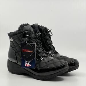 Khombu Molly Black Thermolite Snow Boots Women's 7.5W Quilted